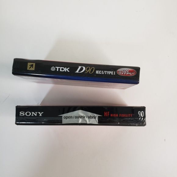 2 New Sealed Sony Hi Fi  TDK D90 Blank Audio Cassette Tapes Normal Bias 90 min - Picture 5 of 6